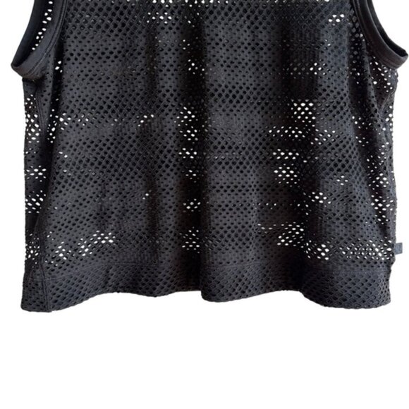 Lululemon Sweat Your Heart Out Tank Size 4 Black Mesh - Picture 4 of 7